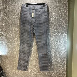 ESSENTIALS SIONI WOMEN'S SIZE M FABULOUS PULL-ON PANTS SKINNY FIT Plaid NWT